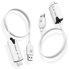 HDMI Wireless Transmitter and Receiver 165FT/50M Long Range, Wireless HDMI Extender Plug and Play, Support 2.4/5GHz for Streaming Video/Audio from Laptop,PC,Smartphone to HDTV/Projector