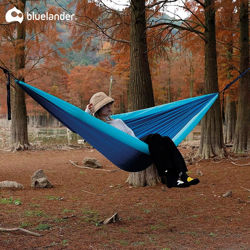Bluelander Mayoreo 4 Hamacas Camping Portátil Azul + Kit De