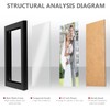 PECULA 2 Pack 4x6 Frames, Black Wall & Tabletop Display,