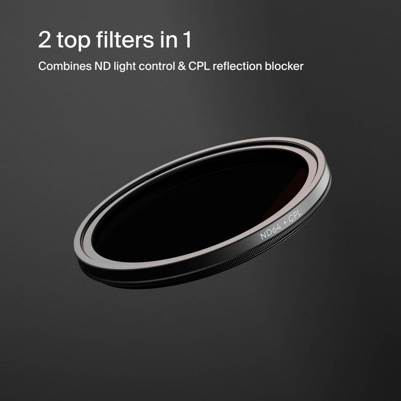 Urth 55mm CPL + ND64 Lens Filter (Plus+) — 20-Layer