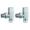 Keenware KRA-004 Chrome Square Radiator and Towel Rail Valve