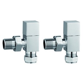 Keenware KRA-004 Chrome Square Radiator and Towel Rail Valve