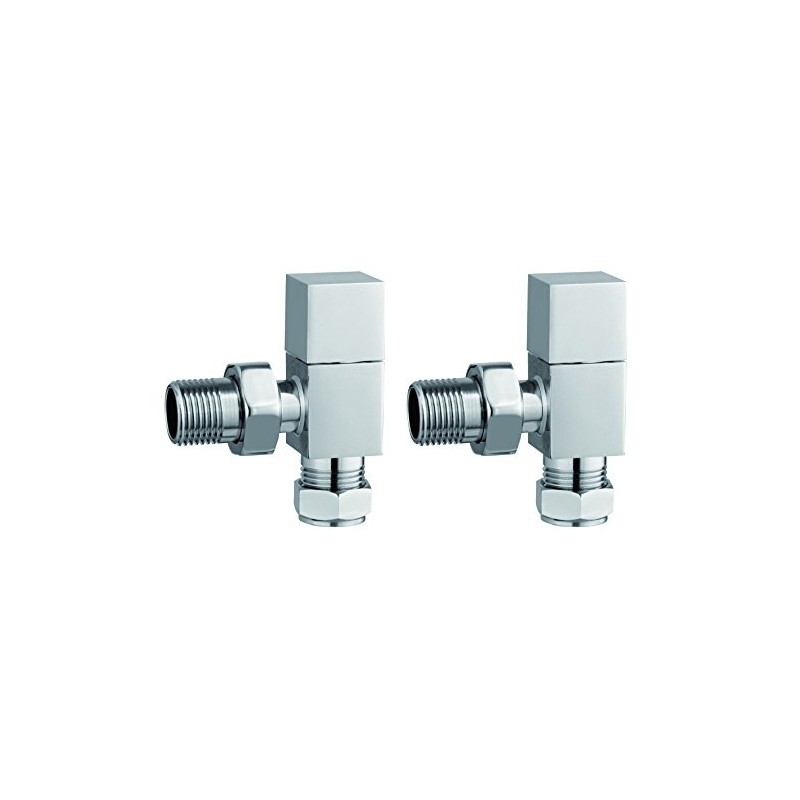 Keenware KRA-004 Chrome Square Radiator and Towel Rail Valve