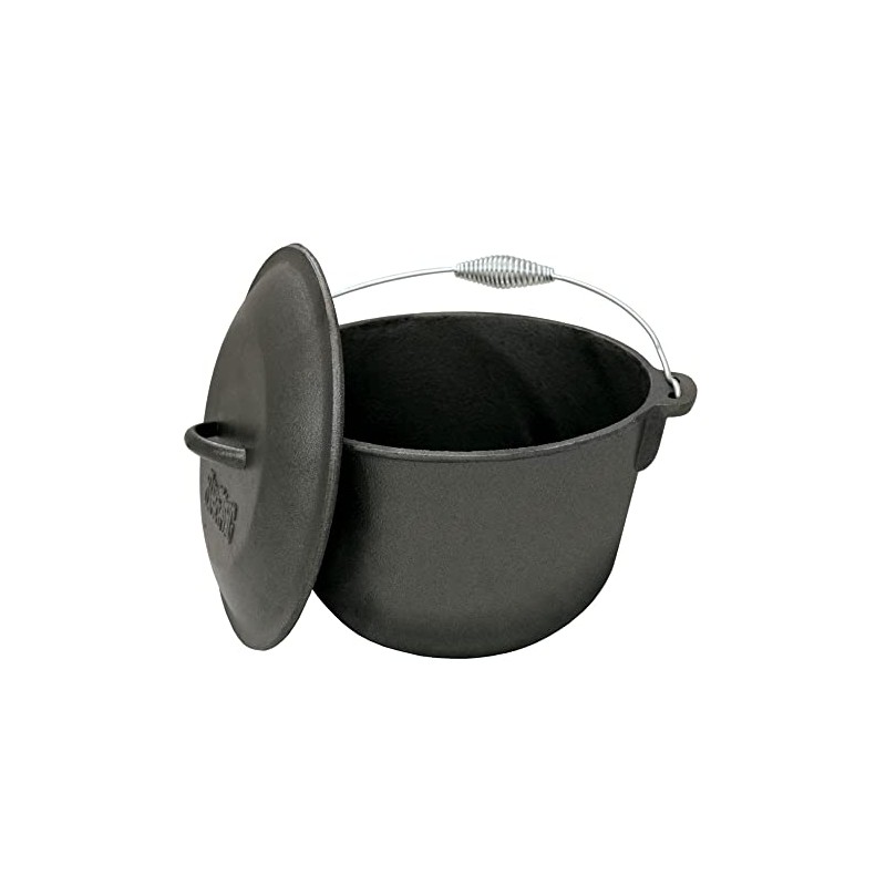 Bayou Classic 6-qt Pre-Seasoned Cast Iron Covered Soup Pot w/Domed