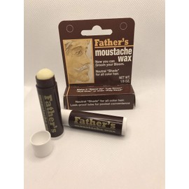 Father's Cera de bigote neutra. Sombra neutra para cabello de todos los colores. Tubo a prueba de fugas para comodidad de bolsillo (4). En todos los paquetes múltiples al finalizar la compra, (paquete