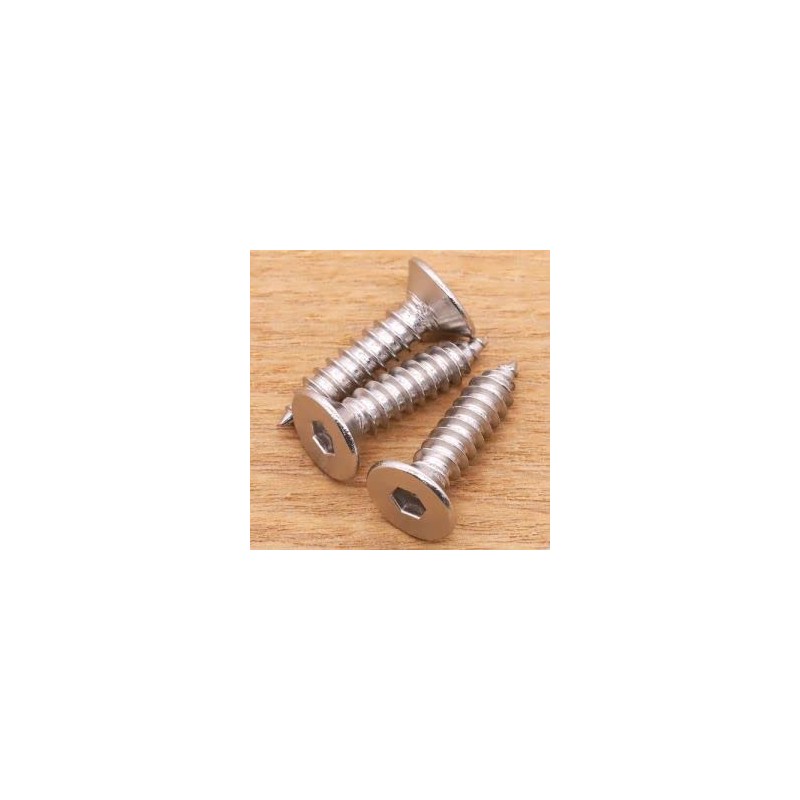 M6 x 16mm Flat Socket Cap Head Self Tapping Screws,