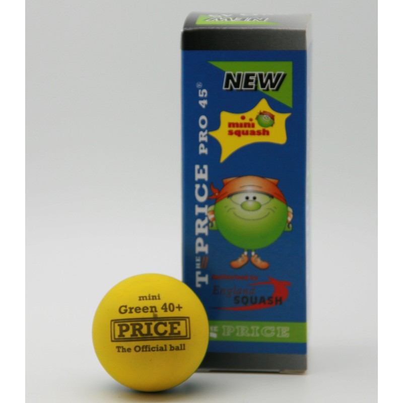 PRICE Mini Squash Pro Balls(1 box of 3 balls)