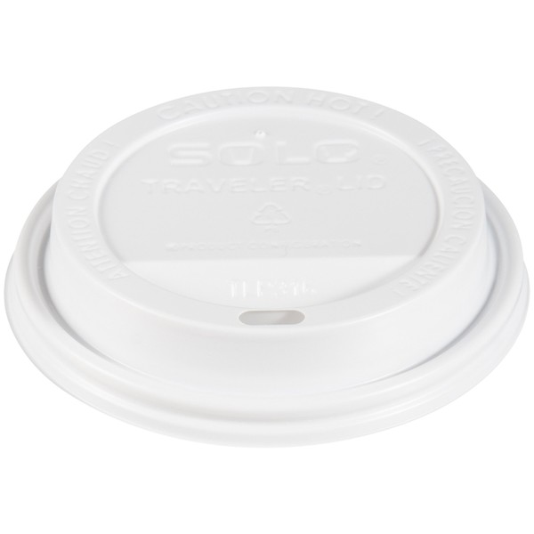 SOLO TLP316-0007 White Traveler Plastic Lid - for SOLO Paper Hot Cups (Case of 1000)