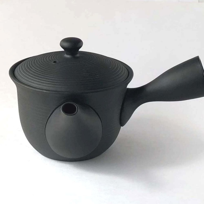 Tokoname Ware Teapot Black 93t Sera Mesh 350cc