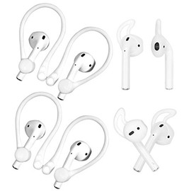 Rayker Earhook Replacement for Airpod, Silicone Earhook & Ear Tips, Design for Airpod Outdoors, 2+2 Pairs, White