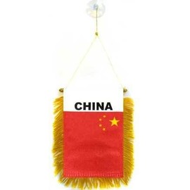China Mini Flag 4"x6" Window Banner w/ suction cup