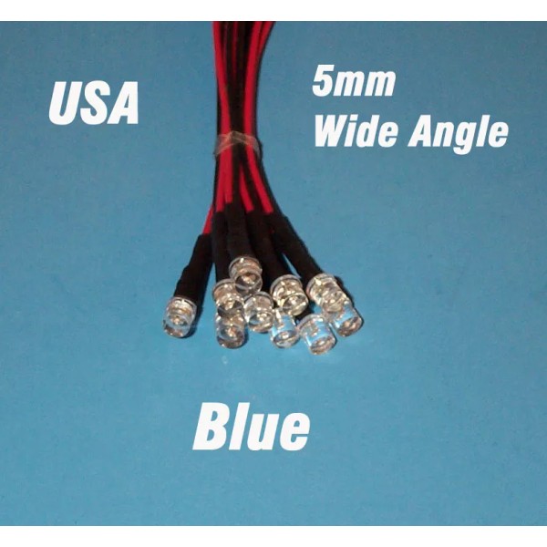 n/a 10 x LED - 5mm PRE WIRED 12 VOLT