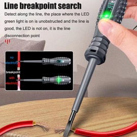 2PCS Electric Pen, 2-in-1 High Torque Strong Magnetic Screwdriver Electricity Detector, Voltage Tester Screwdriver, Magnetic Screwdriver Electricity Detector (2PSC Cross-Head)