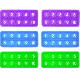 Anemeeoke Ten Hundred Frame Popper, Math Fidget Sensory Toys, Ten-Frame Counting Toy, Educational Toy for Kids Classroom Group Learning Activities(Pack of 10)