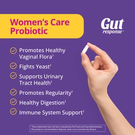Gut Response Women’s Probiotic, Slows Down Digestive Aging, Boosts Immune System, Supports UT & Feminine Health, Cranberry Extract, Non-GMO, Gluten Free & Soy Free, 5 Billion CFU, 30 Capsules