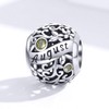 MUERDOU S925 Sterling Silver Birthstone Charm Fit Charms Bracelets and