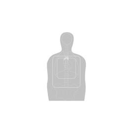 Law Enforcement Targets F-TQ15ANT-A Vital Anatomy/TQ-15 Scoring Target Gray 23x35 Inch 100 Per