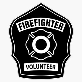 Firefighter Fire Department Fire Helmet Shield Sticker Bumper Sticker Vinyl Decal 5"