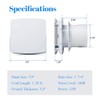 WiseWater Bathroom Exhaust Fan, 110V ac 56CFM 34 dB 4”