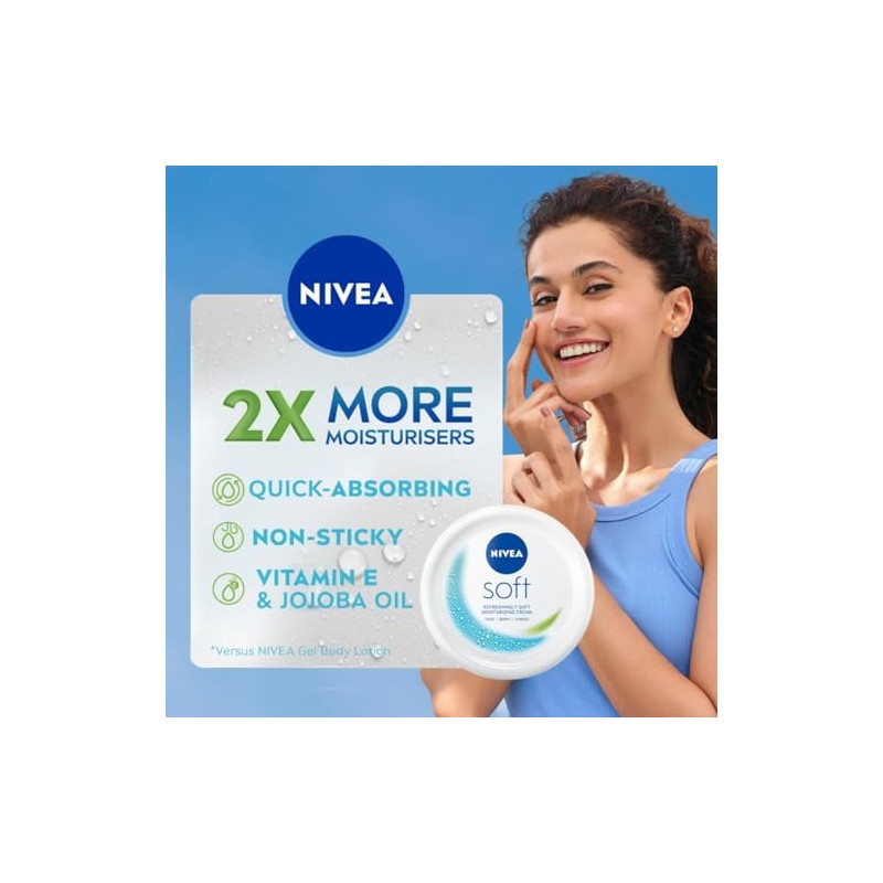 NIVEA Crema Hidratante Suave Y Ligera Con Vitamina E Y