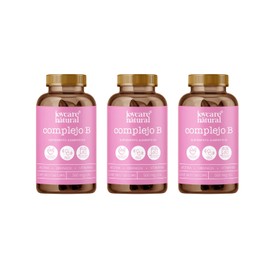 JOYCARE NATURAL Pack de 3 Complejo B Suplemento Alimenticio Biotina Granda en Cápsula Vitamina B12 Ingredientes Naturales Vegano | Presentación Pack de 3 Envases, 120 Capsulas Por Envase