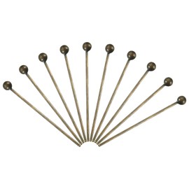 PATIKIL 200Pcs Bronze Ball Head Pins Jewelry Making 24 Gauge 35mm Wire Head Pins Brass Round Ball Head Pins Metal End Head Pins for DIY Craft Necklaces Bracelets Earrings