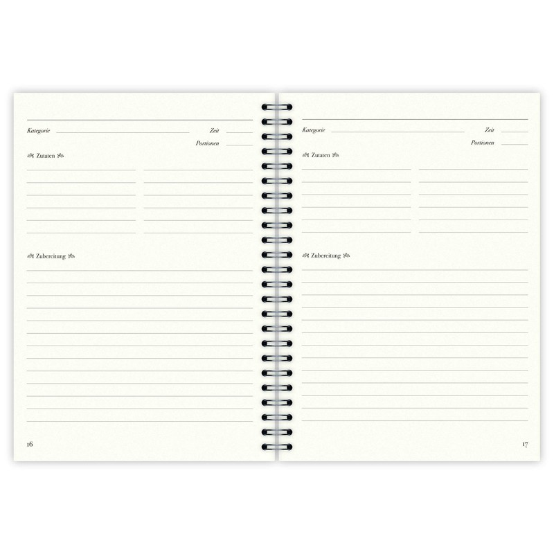 etmamu Recipe Book A5, 102 Pages, for Writing Yourself, DIY