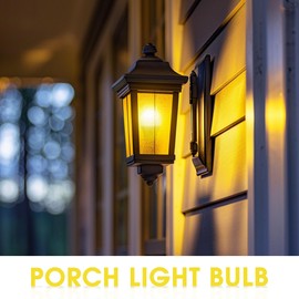 Bug Lights for Outside, Bug Light Bulbs, 60W Yellow Bug Light Bulbs Outdoor Equivalent 9W, A19 E26 LED Amber Bug Light Bulb, Non-Dimmable Outdoor Bug Light Bulbs for Porch Lights, 2 Pack