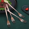 Copper Dinner Forks 6 Piece, Stainless Steel 8'' Forks Silverware