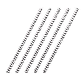 TA-VIGOR 5Pcs 5mm x 150mm Stainless Steel Round Rods, Metal Solid Round Shaft Rods Lathe Bar Stock for DIY Crafts Car Helicopter Airplane Model