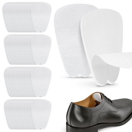 COMFWALK Felt Tongue Pads for Shoes - Soft Self-Adhesive Shoe Inserts (White, 100 Pairs)