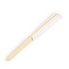 Kyoetsu Hand Fan, White, Plain, For Congratulations & Condolences, Japanese