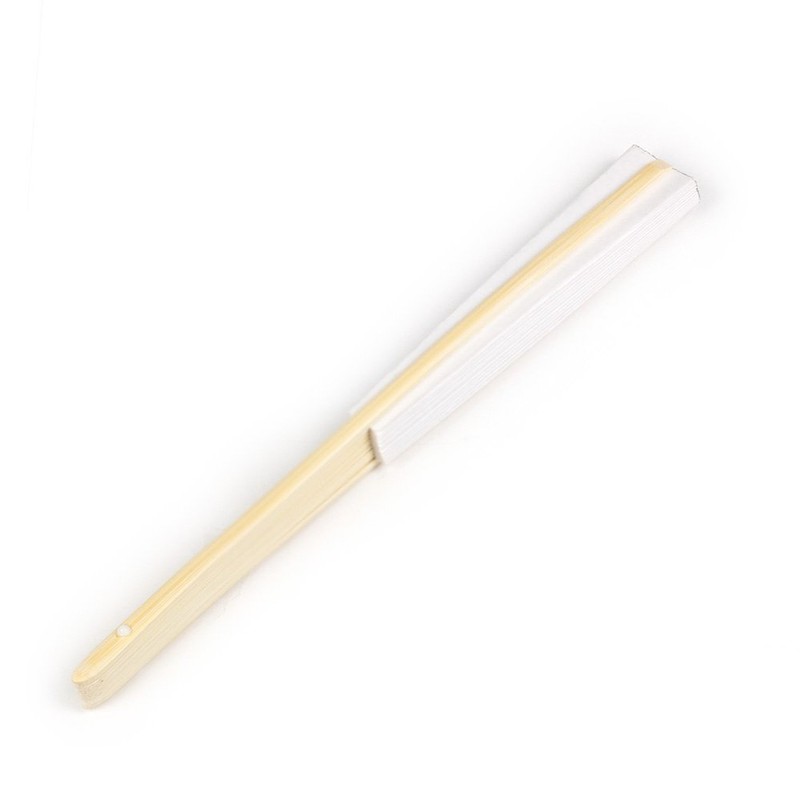 Kyoetsu Hand Fan, White, Plain, For Congratulations & Condolences, Japanese