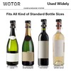 WOTOR Champagne&Wine Bottle Stoppers Stainless Steel with Food Grade Silicone,