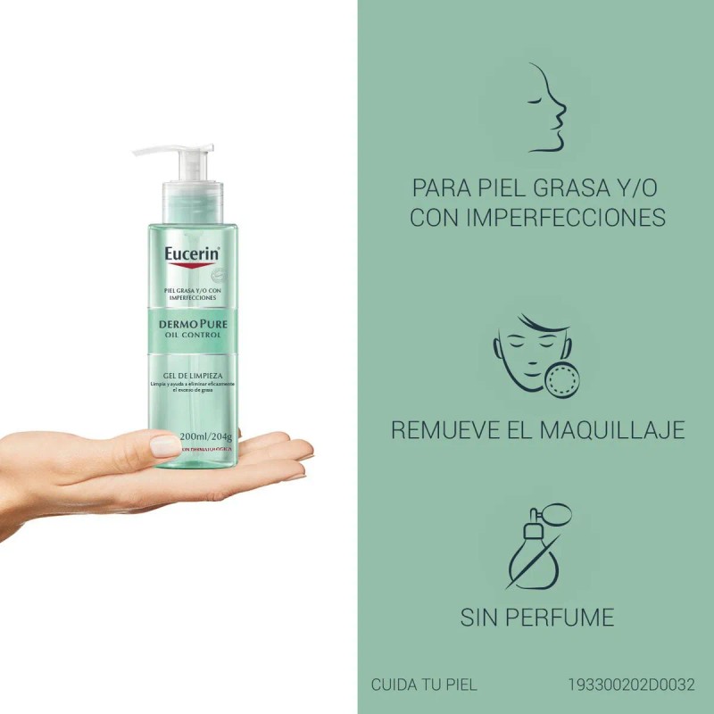 Gel Limpiador Eucerin Dermopure Oil Control 200 Ml Multicolor -