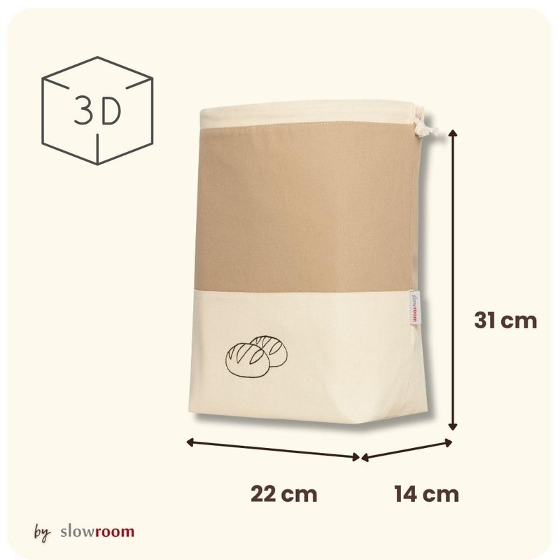 slowroom Bread Bag for Bread Storage and Keeping Fresh 3