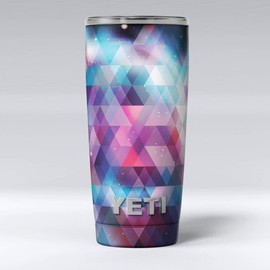 Design Skinz Vector Triangle Pink and Blue Galaxy - Skin Decal Vinyl Wrap Kit compatible with the Yeti Rambler Cooler Tumbler Cups