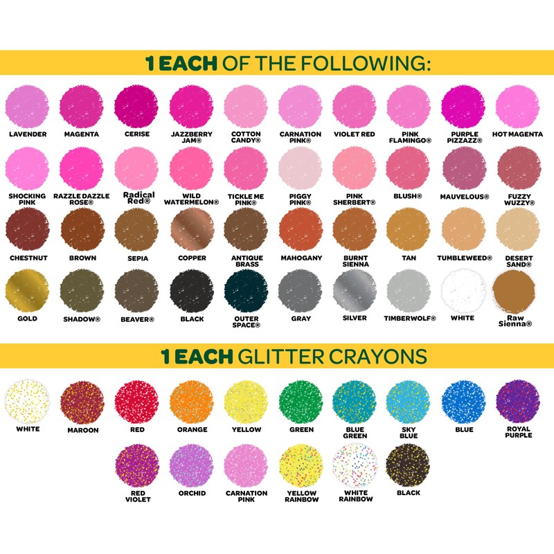 Crayola Ultimate Crayon Box Collection (152ct), Bulk Kids Crayon Caddy,