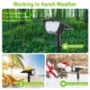 EMANER Landscape Lights Outdoor Solar Powered, 2-Pack 80W Equivalent, Dusk