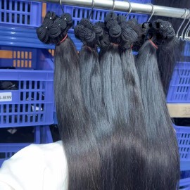 American Warehouse Ship 100% Human Hair Straight Natural Body Wave Silky Burmese Curly Unprocessed Raw Cambodian Hair Vendorcolor: natural wave 1 piece, Stretched Length: 24"