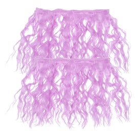 VICASKY 2pcs Doll Wig Wigs Doll Hair Rerooting Tool Synthetic Bjd Hair Purple Filament