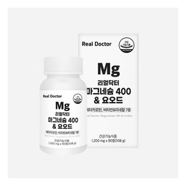 Real Doctor 리얼닥터(백) (리얼닥터) 마그네슘 400  요오드 1200mg x 90정 (3개월분) Real Doctor (White) Real Doctor Magnesium 400 Iodine 1200mg x 90 Tablets (3-Month Supply)