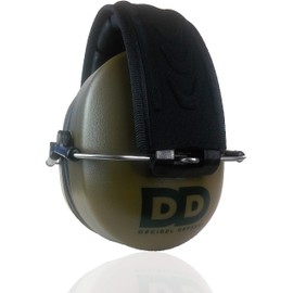 DECIBEL DEFENSE - Orejeras profesionales de seguridad de 37 dB NRR - La protección auditiva más alta y cómoda para disparar y uso industrial, la mejor protección auditiva garantizada (Verde)
