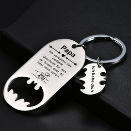 YOTHIWAD Flaschenöffner Schlüsselanhänger mit Gravur für Papa Vatertagsgeschenk Geburtstag Weihnachten Erntedankfest Geschenk für Papa von Tochter/Sohn