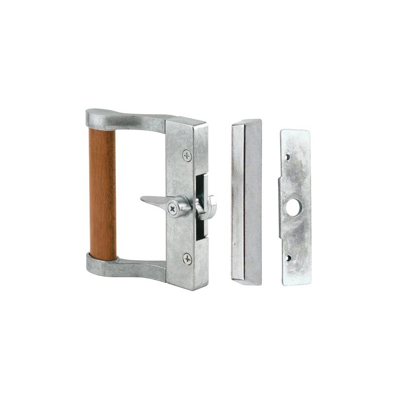 Prime-Line C 1023 Gray Finish Sliding Door Handle Set, for