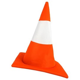 Adults Traffic Cone Hat - Pack of 1 - Classic Orange and White Traffic Cone Hat - Fun Novelty Stag Do Hen Night Fancy Dress Costume Accessory