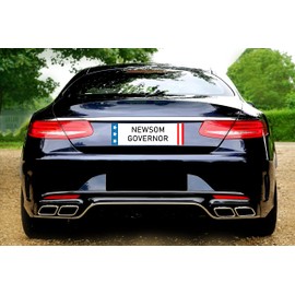 Gavin Newsom Bumper Sticker - Vote for Gavin Newsom for California Governor Sticker Decal Car Sticker - Made in USA White Patriotic Stars and Stripes