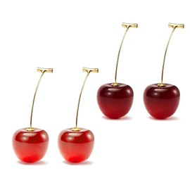 2 Pairs of Cherry Fruit Earrings, Women's Earrings Red, Red Cherry, Drops, 3D Fruit Dangle Earrings, Cute, Sweet Frutta, Fruit Cherry, Funny Cherry Fruit Ear Studs, for Women and Girls, Carnival, does