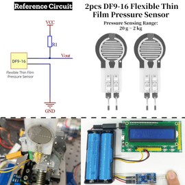 2pcs Thin Film Force Sensor 20g ~ 2kg High Precision Resistance Type Pressure Sensor