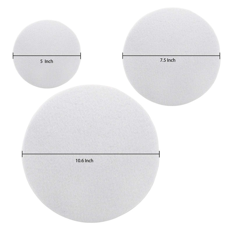 Jucoan 80 Pack Thick Felt Plate Dividers, 3 Sizes Round